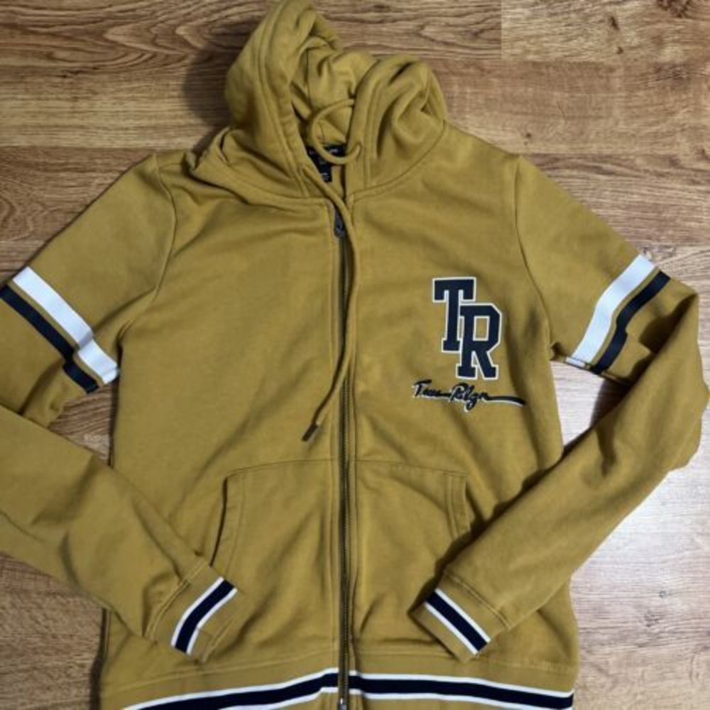 True Religion Gold Coast Collegiate Zip Up Hoodie Size Medium Womens